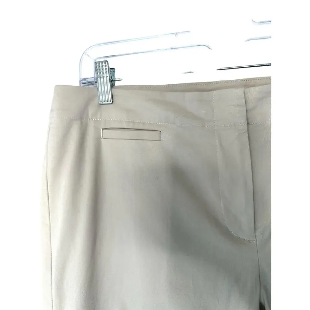 J.Jill Tan Khaki Careerwear Business Office Trouser Dress Pant Size‎ 14 Tall